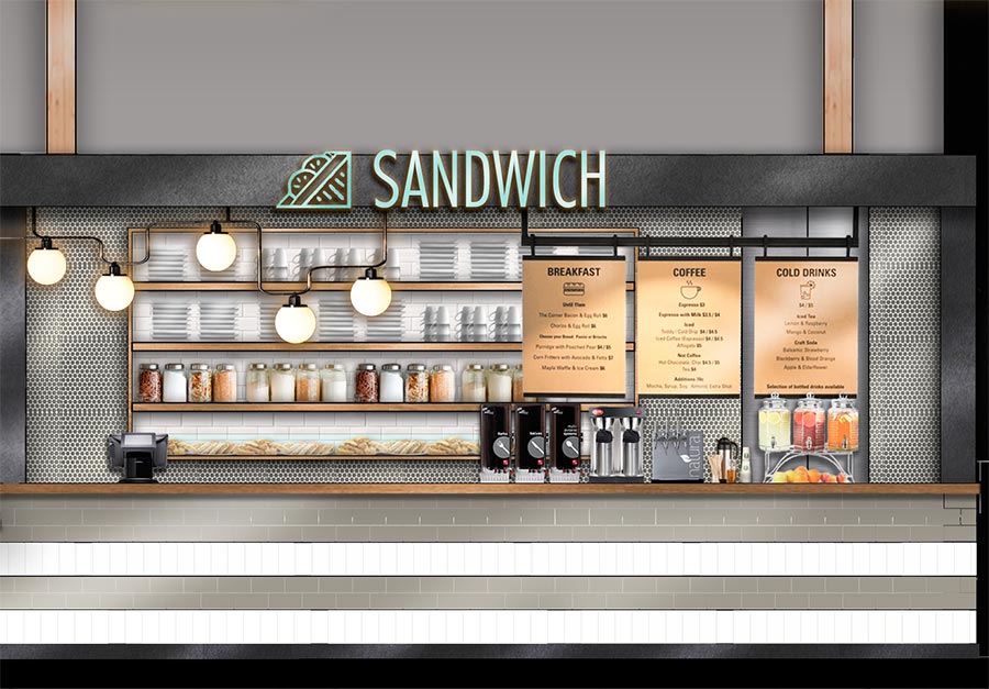 Sandwich vendor rendering