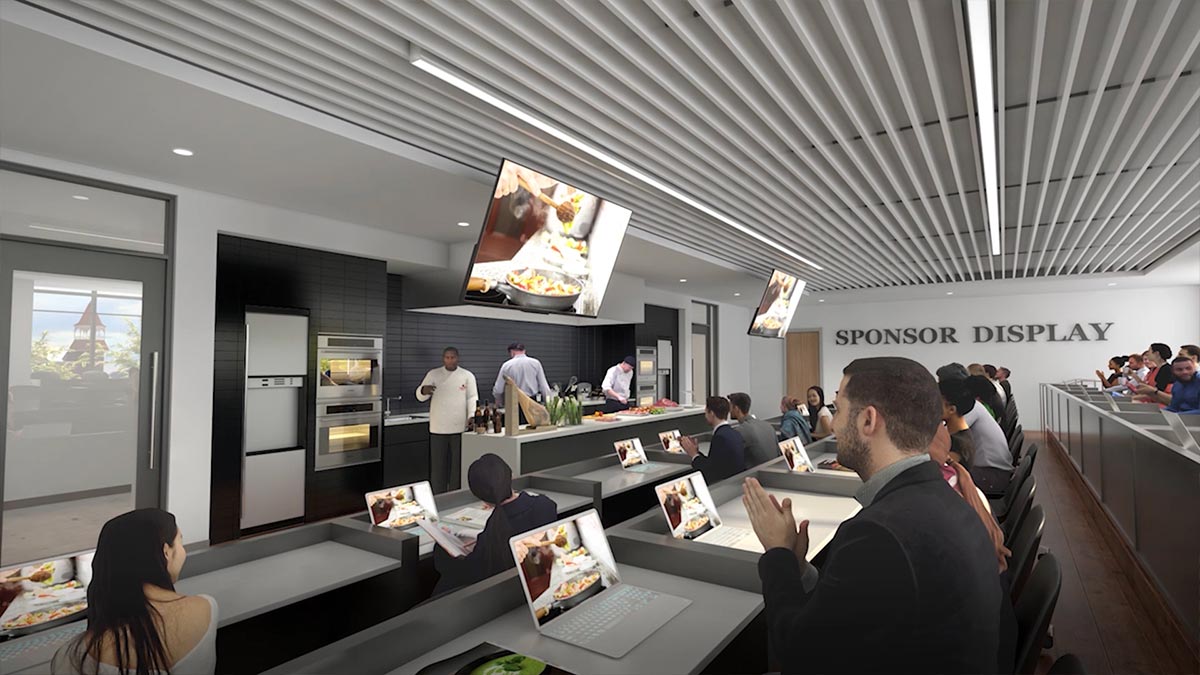 Rendering of the cooking classrooms